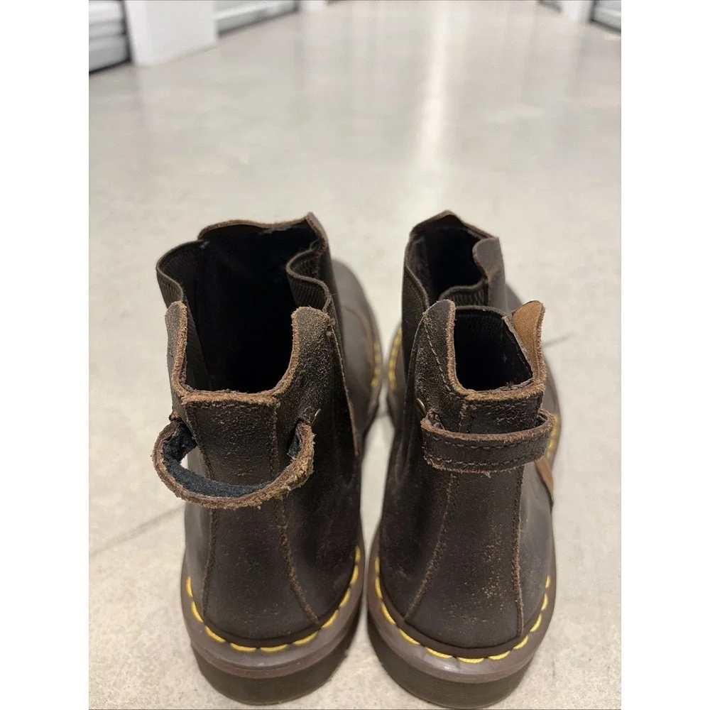 Rare Vintage Discontinued Dr. Martens Chelsea Boot 8B91 Waxed Brown Mens 12 Us
